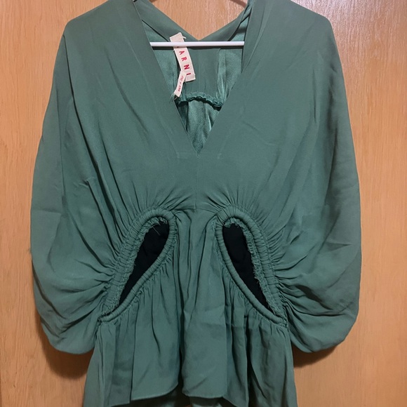 Marni Green Ruched Top - Picture 2 of 7